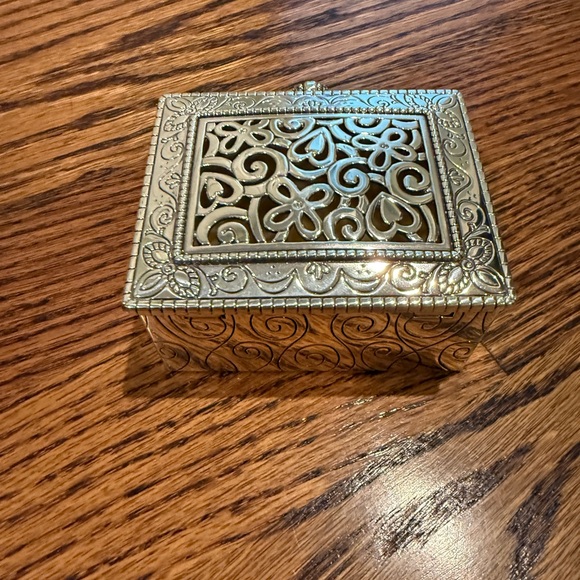 Brighton Silver Jewelry Box with Intricate Design - Picture 2 of 4